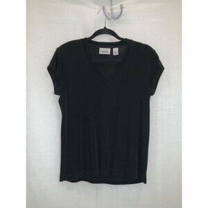 Chico's Travelers Ivana Cap V-neck size 1 Medium Black